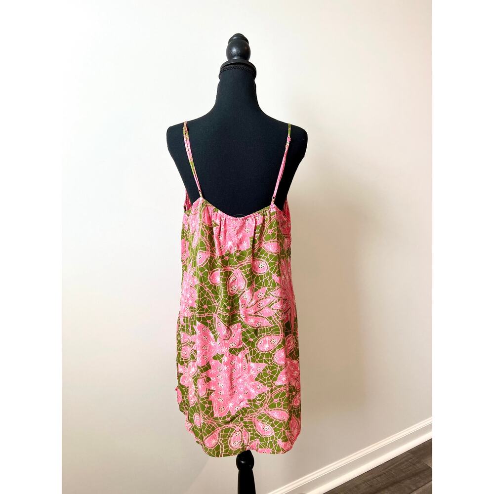 Hemant and Nandita Pakhi Kaftan Dress with Slip Lining Size XL Floral Side Slit - Picture 6 of 7